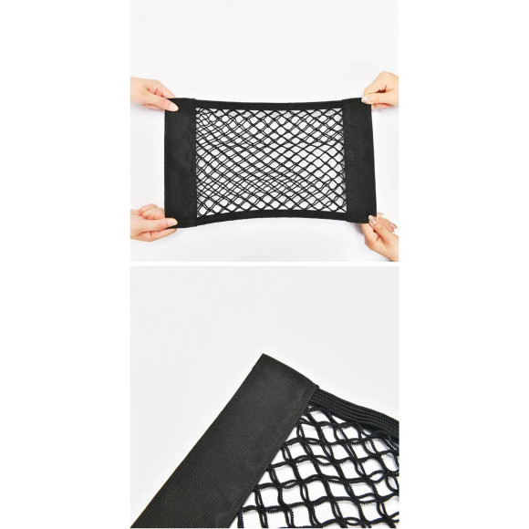 Siatka Do Bagażnika Auta Organizer Torba Na Rzep Mocna Kieszeń 60x25cm