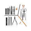 Zestaw 16 Przyborów Przybornik Do Manicure Pedicure Paznokci CążkiI Obcinacz