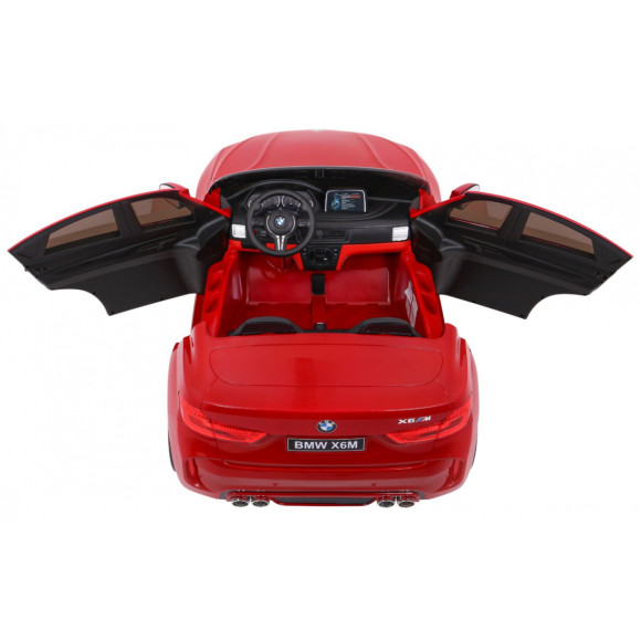 BMW X6M XXL dla 2 dzieci Lakier Czerwony + Pilot + Ekoskóra + Pasy + Wolny Start + MP3 + LED BMW X6M XXL dla 2 dzieci Lakier Czerwony + Pilot + Ekoskóra + Pasy + Wolny Start + MP3 + LED