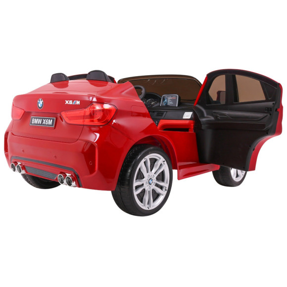BMW X6M XXL dla 2 dzieci Lakier Czerwony + Pilot + Ekoskóra + Pasy + Wolny Start + MP3 + LED BMW X6M XXL dla 2 dzieci Lakier Czerwony + Pilot + Ekoskóra + Pasy + Wolny Start + MP3 + LED