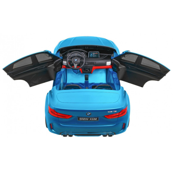 BMW X6M XXL dla 2 dzieci Lakier Niebieski + Pilot + Ekoskóra + Pasy + Wolny Start + MP3 + LED BMW X6M XXL dla 2 dzieci Lakier Niebieski + Pilot + Ekoskóra + Pasy + Wolny Start + MP3 + LED