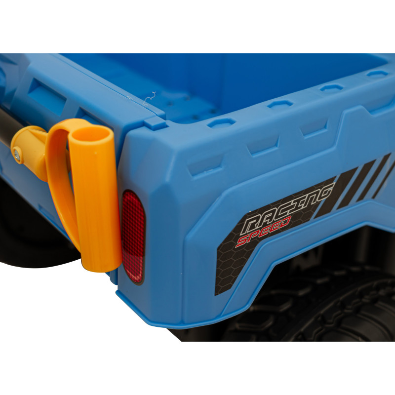 Auto Pick-Up Speed 900 dla dzieci Niebieski + Napęd 4x4 + Ruchomy kiper + Bagażnik + Pilot + Łopatka + Audio LED