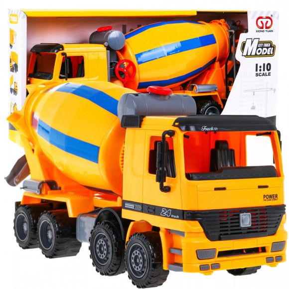 Betoniarka dla dzieci 3+ Realistyczny model 1:10 + Ruchome elementy + Obrotowa gruszka Betoniarka dla dzieci 3+ Realistyczny model 1:10 + Ruchome elementy + Obrotowa gruszka