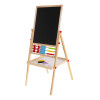 Drewniana dwustronna tablica dla dzieci 3+ Edukacyjna tablica magnetyczna kredowa + Akcesoria Drewniana dwustronna tablica dla dzieci 3+ Edukacyjna tablica magnetyczna kredowa + Akcesoria