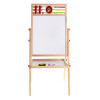 Drewniana dwustronna tablica dla dzieci 3+ Edukacyjna tablica magnetyczna kredowa + Akcesoria Drewniana dwustronna tablica dla dzieci 3+ Edukacyjna tablica magnetyczna kredowa + Akcesoria