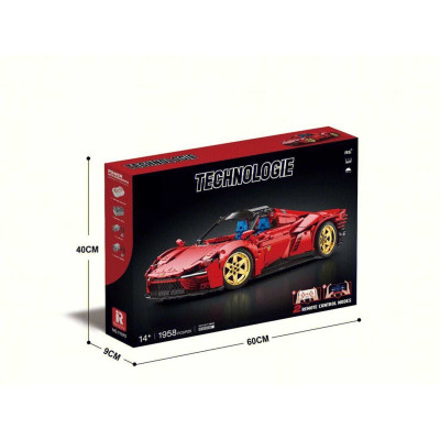 Zestaw Klocków Auto Sportowe Czerwone R/C 1958el.
