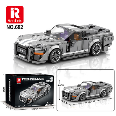 Zestaw Klocków Auto Sportowe Szare 476el.