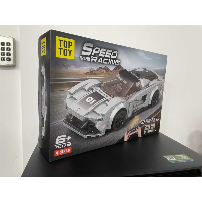 Zestaw Klocków Auto Sportowe Szare R/C
