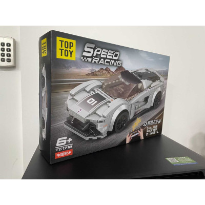 Zestaw Klocków Auto Sportowe Szare R/C