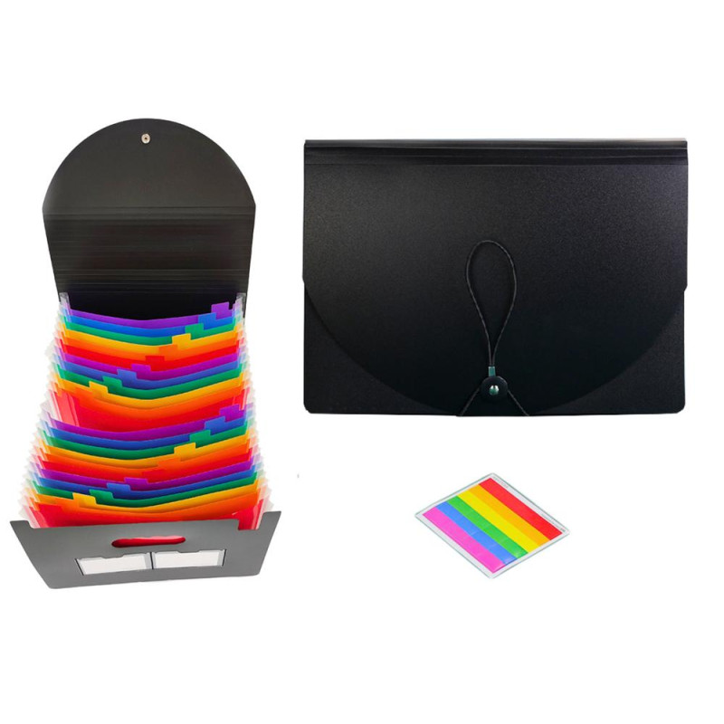 Organizer Teczka Z Przegródkami Kolorowa Zakładki Dokumenty A4