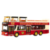 Autobus Piętrowy Wycieczkowy 1:42 Metalowy Światła Czerwony