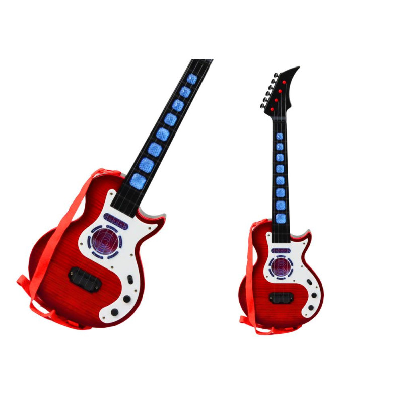 Gitara Elektryczna Dla Dzieci Światła Melodie Czerwona