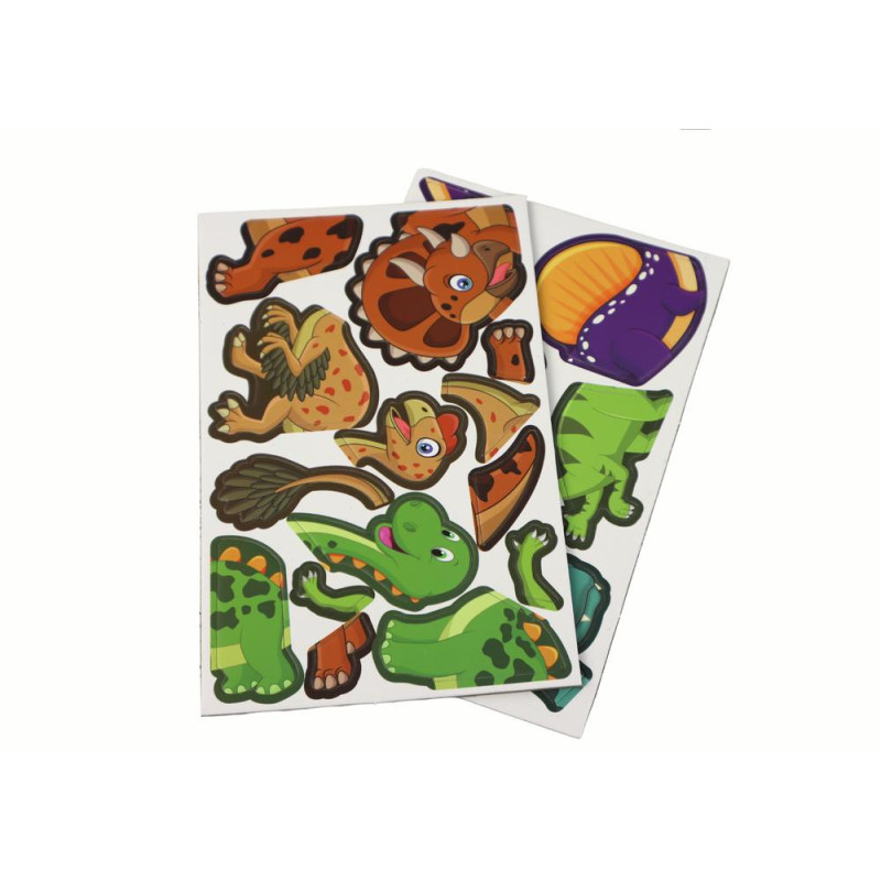 Edukacyjny Zestaw Puzzli Magnetycznych Z Motywem Dinozaurów