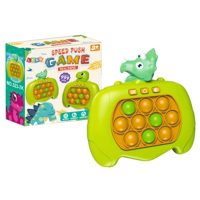 Gra Zręcznościowa Pop-It Konsola 999 Poziomów Dinozaur Zielona A
