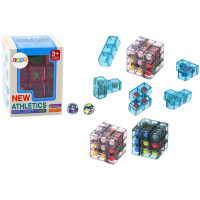 Klocki Logiczne Puzzle Układanka Kostka Gra Różowa