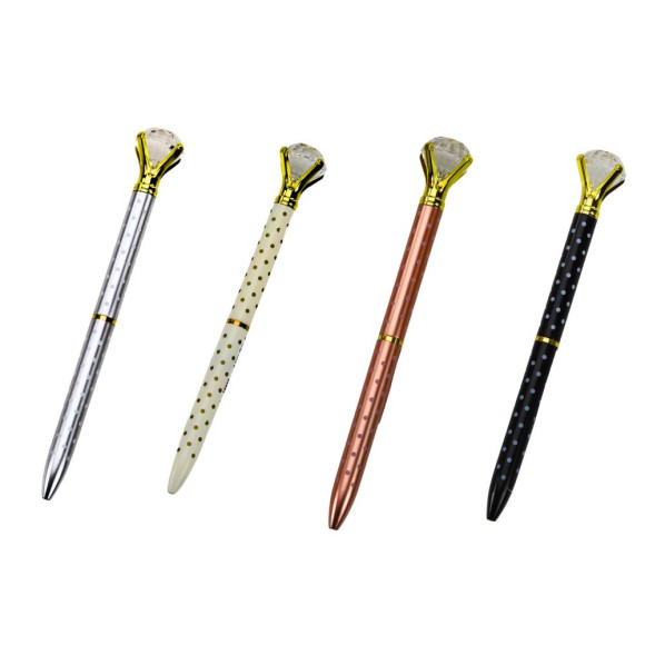 Długopis Z Diamentem W Kropki Niebieski Wkład 0.7mm Mix Długopis Z Diamentem W Kropki Niebieski Wkład 0.7mm Mix