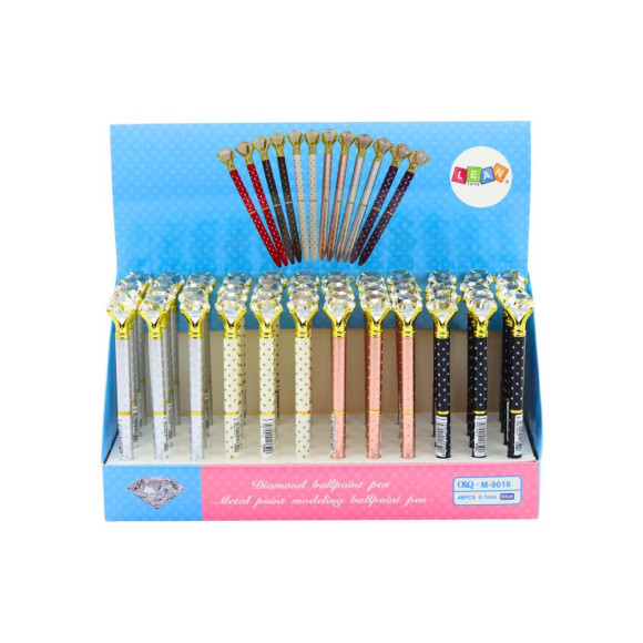 Długopis Z Diamentem W Kropki Niebieski Wkład 0.7mm Mix Długopis Z Diamentem W Kropki Niebieski Wkład 0.7mm Mix