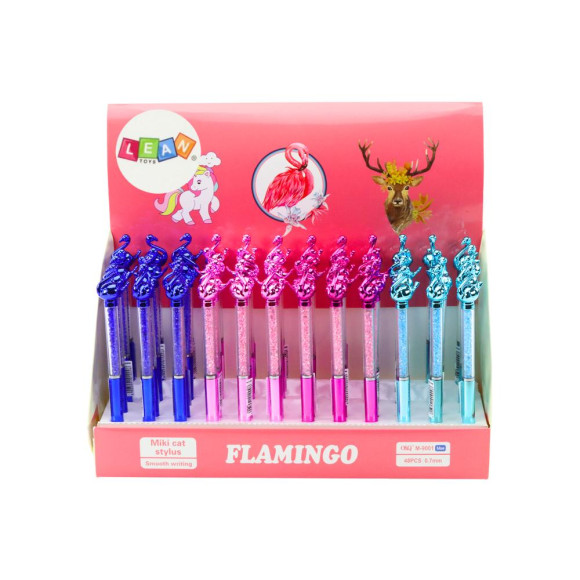 Długopis Z Flamingiem Diamenciki Niebieski Wkład 0.7mm Mix Długopis Z Flamingiem Diamenciki Niebieski Wkład 0.7mm Mix