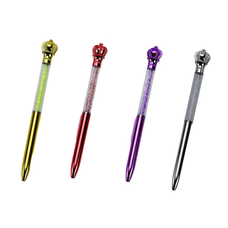 Długopis Z Koroną Diamenciki Niebieski Wkład 0.7mm Mix