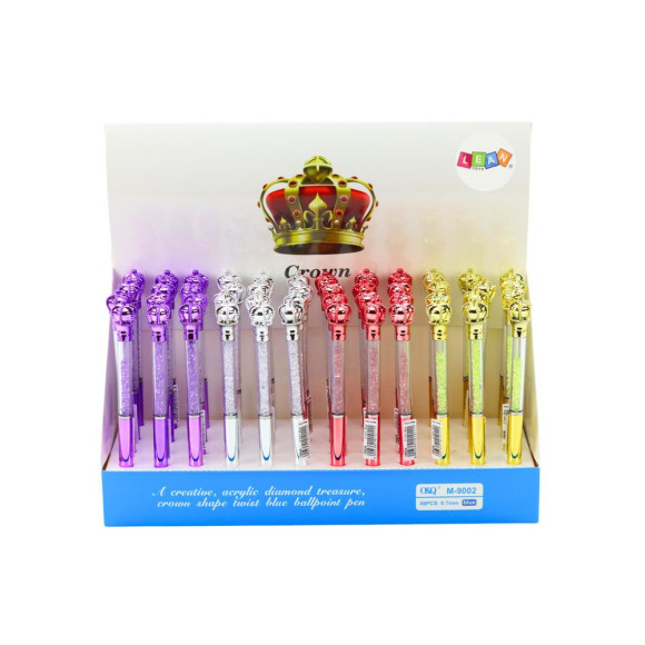 Długopis Z Koroną Diamenciki Niebieski Wkład 0.7mm Mix Długopis Z Koroną Diamenciki Niebieski Wkład 0.7mm Mix