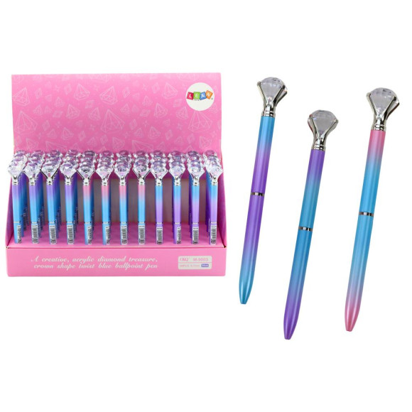 Długopis Z Diamentem Kolorowy Niebieski Wkład 0.7mm Mix Długopis Z Diamentem Kolorowy Niebieski Wkład 0.7mm Mix
