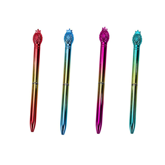 Długopis Z Ananasem W Połysku Złoto Kolorowy Niebieski Wkład 0.7mm Mix Długopis Z Ananasem W Połysku Złoto Kolorowy Niebieski Wkład 0.7mm Mix