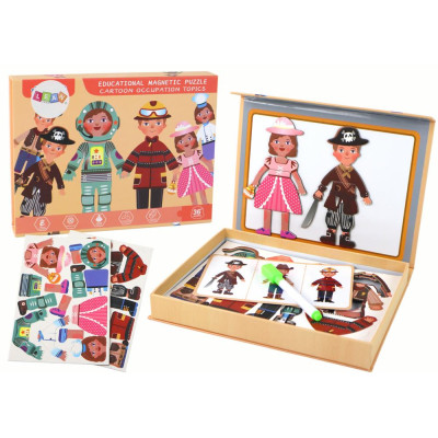 Zestaw Puzzli Magnetycznych Motyw Postaci Kreskówkowych