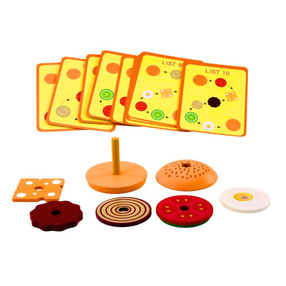 Hamburger Drewniany 8 El Karty Z Przepisami 10 Szt