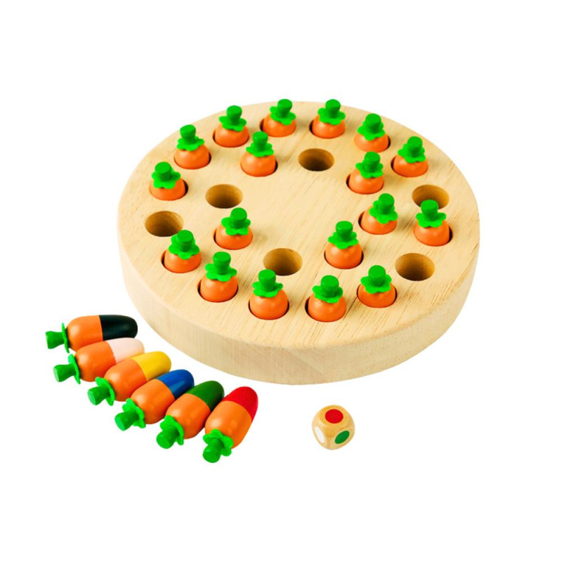 Gra Pamięciowa Rodzinna Marchewki Drewniana