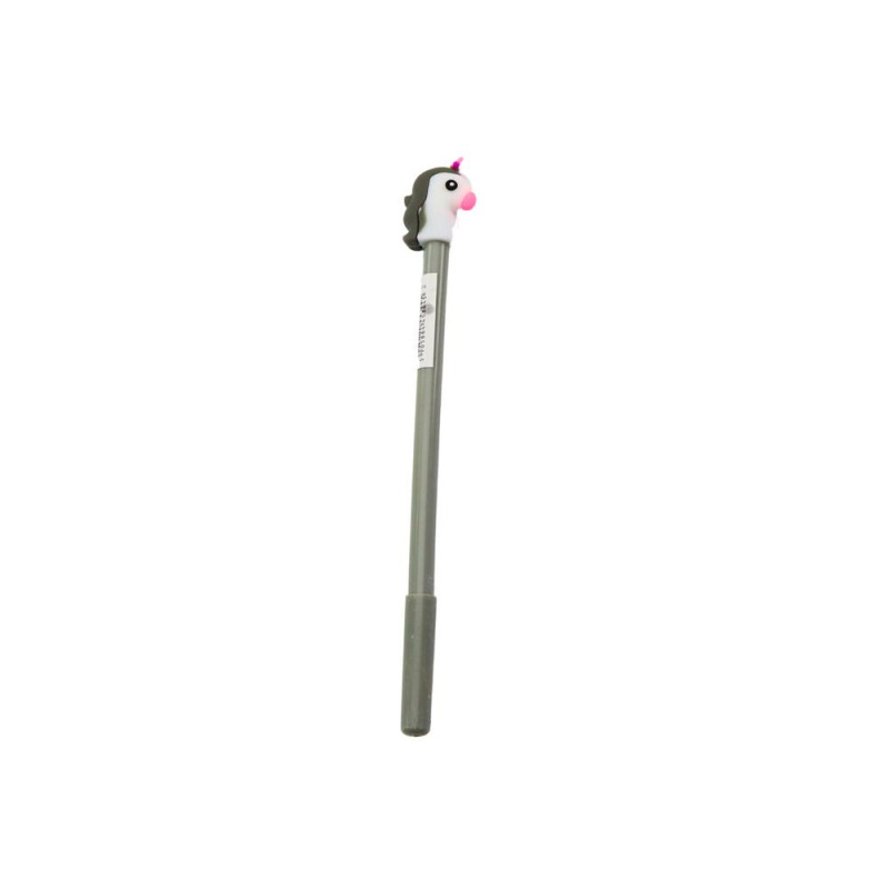 Długopis Z Jednorożcem Zatyczka Czarny Wkład Mix Siwy Fioletowy 0.5mm