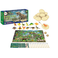 Zestaw Jaj Dinozaurów Figurki Wykopaliska Gra Planszowa 12 Szt