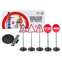 Zestaw Edukacyjny Znaki Drogowe Ostrzegawcze 5 Szt 70cm
