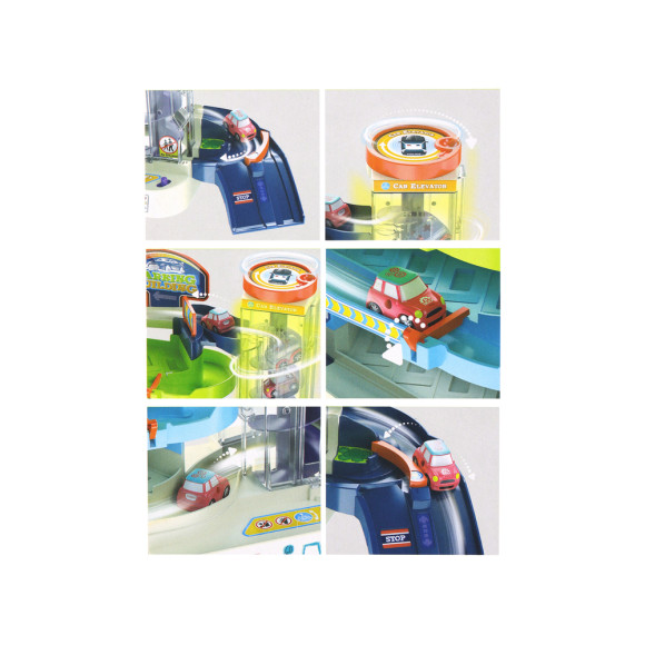 Zestaw Interaktywny Parking Wielopoziomowy Dla Autek Światła Dźwięki