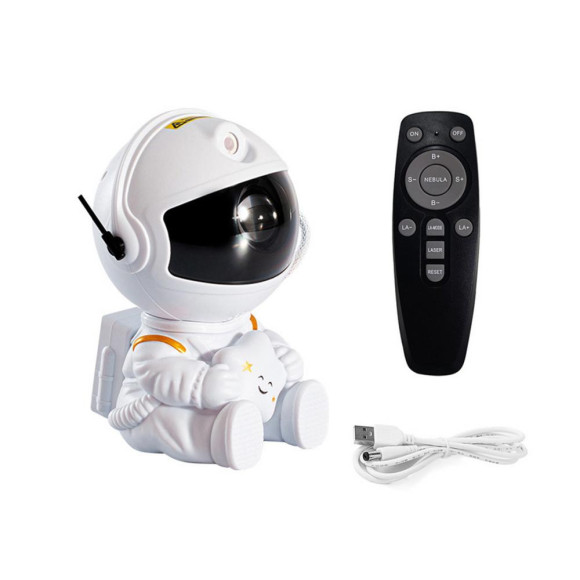 Projektor Astronauta Z Gwiazdą LED USB Pilot Sterujący