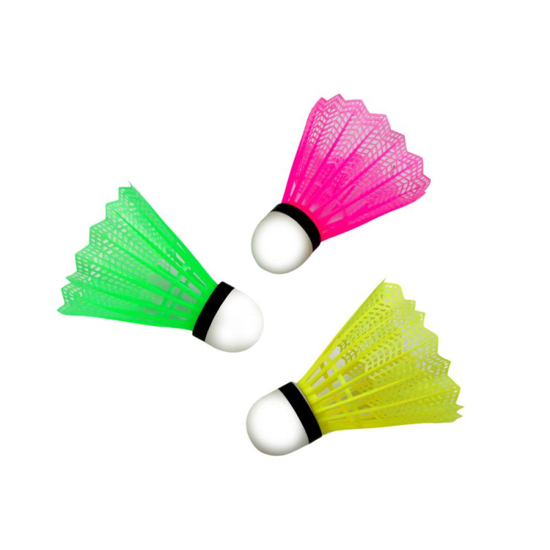 Zestaw Lotki Do Badmintona 3szt Klasyczne Kolorowe