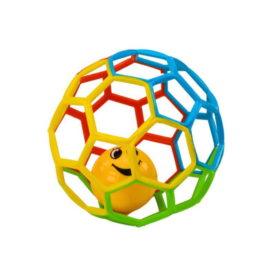 Gumowa Piłka Z Grzechotką Dzwoneczkiem Dla Niemowlaka Kolorowa