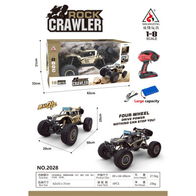 Metalowy Mega Crawler 1:8 Złoty