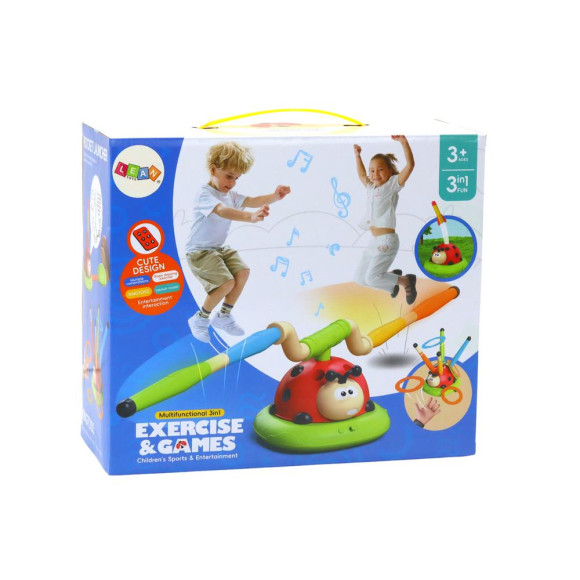 Biedronka 3w1 Zabawka Sportowa Skakanka Rzut do Celu Wyrzutnia