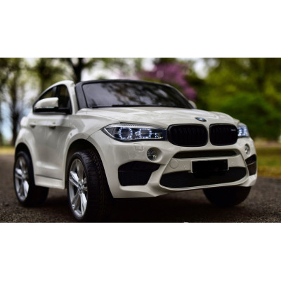 BMW X6M XXL dla 2 dzieci Biały