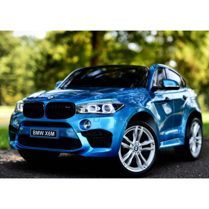 BMW X6M XXL dla 2 dzieci Lakier Niebieski + Pilot + Ekoskóra