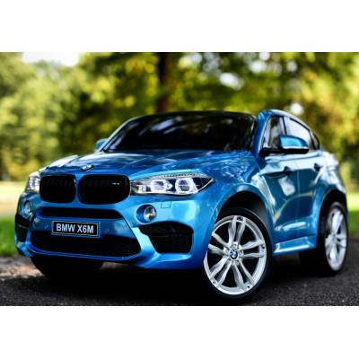 BMW X6M XXL dla 2 dzieci Lakier Niebieski + Pilot + Ekoskóra