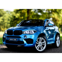 BMW X6M XXL dla 2 dzieci Lakier Niebieski + Pilot + Ekoskóra