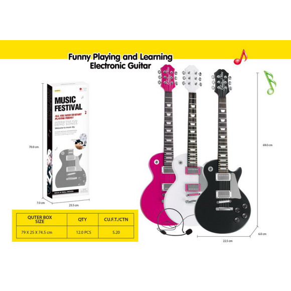 Zestaw Gitara + Mikrofon Czarna