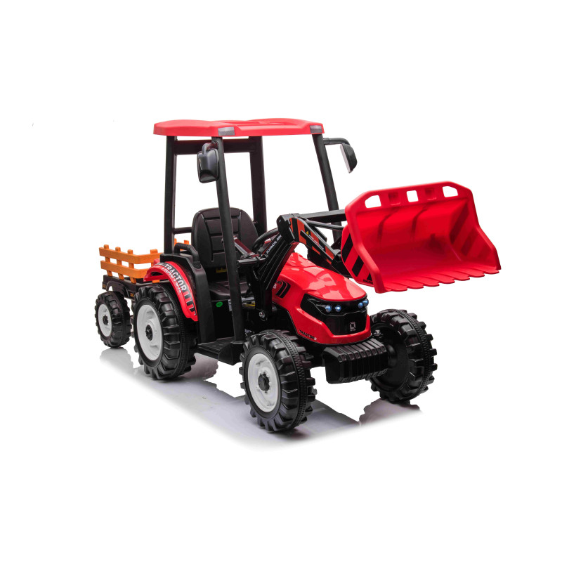 Pojazd MEGA Traktor D68 Z Przyczepką Czerwony