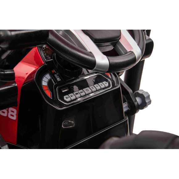 Pojazd MEGA Traktor D68 Z Przyczepką Czerwony