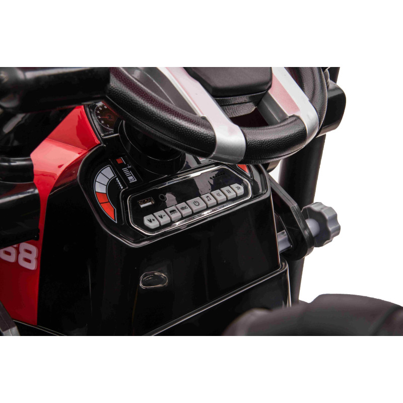 Pojazd MEGA Traktor D68 Z Przyczepką Czerwony