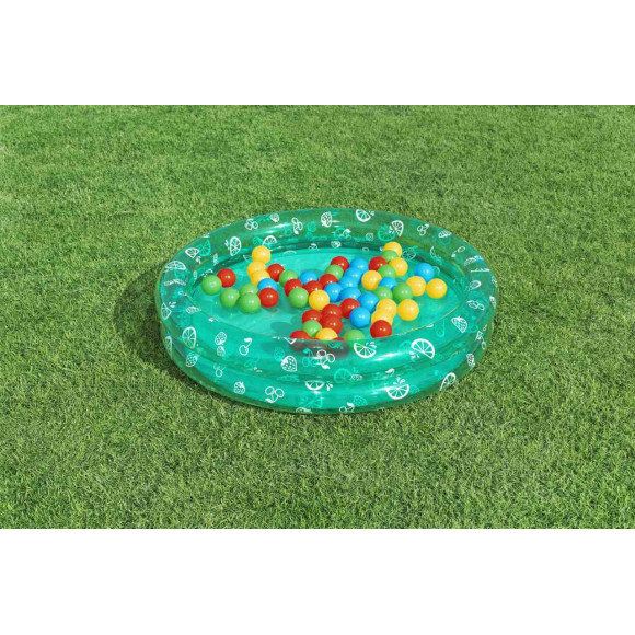 Basenik Zielony 91x20cm + Piłeczki BESTWAY