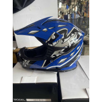 Kask Motocyklowy Enduro Niebieski L