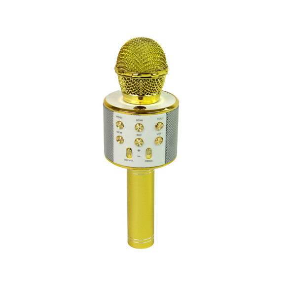 Mikrofon Bezprzewodowy USB Głośnik Nagrywanie Karaoke Model WS-858 Złoty Mikrofon Bezprzewodowy USB Głośnik Nagrywanie Karaoke Model WS-858 Złoty