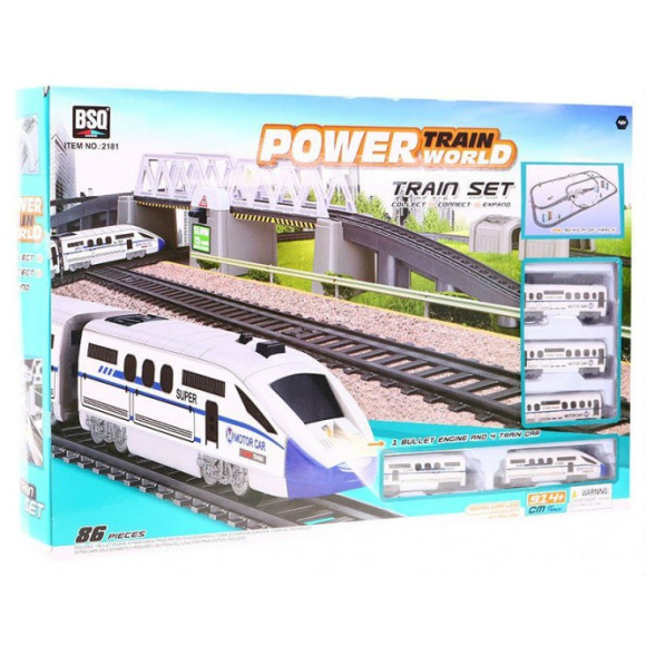 Ogromna Kolejka dla dzieci 3+ Długie tory 914 cm + Pociąg z wagonami + Akcesoria Ogromna Kolejka dla dzieci 3+ Długie tory 914 cm + Pociąg z wagonami + Akcesoria